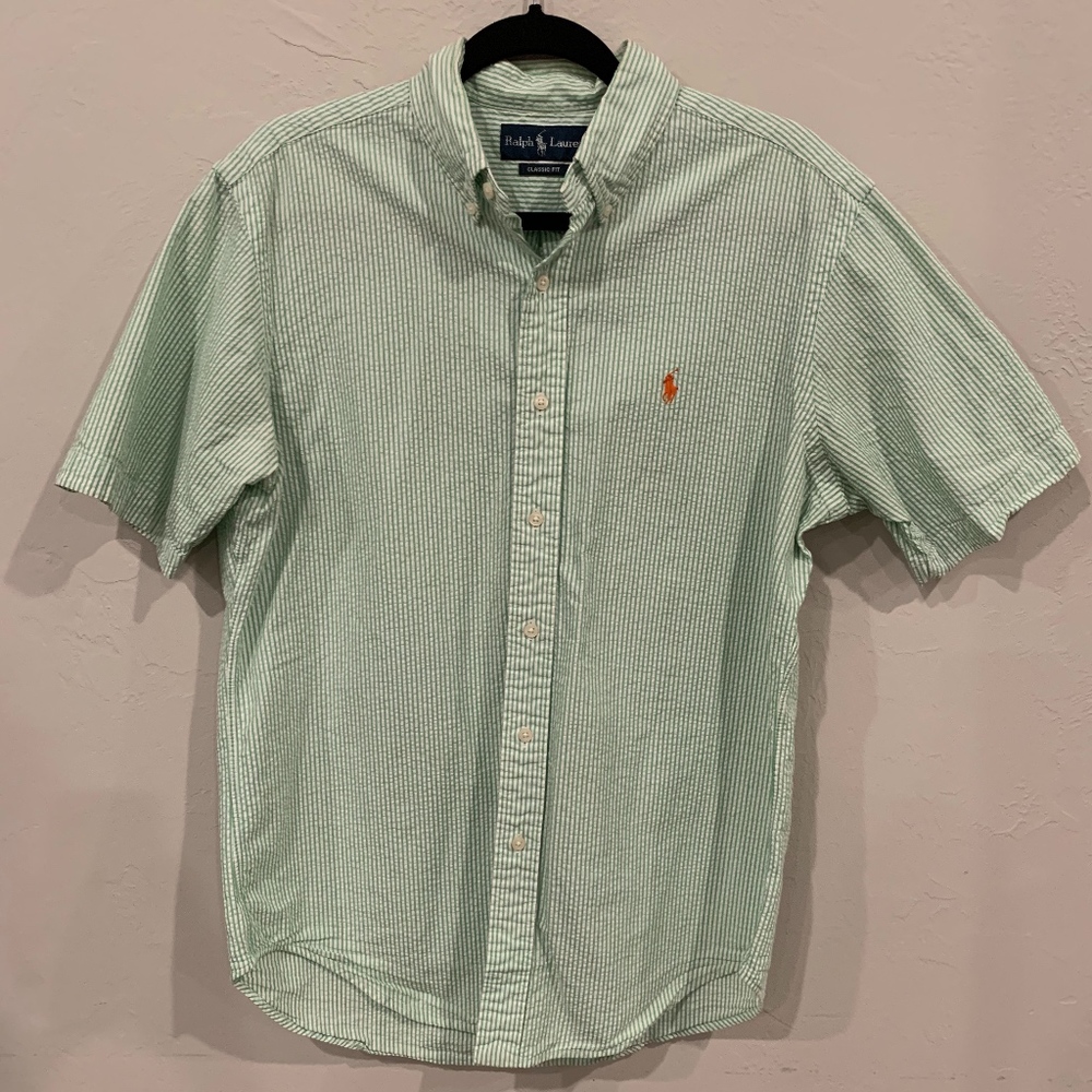 Men's Ralph Lauren SS Classic Fit Dress Shirt Sz M
